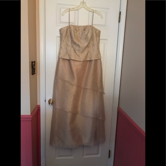 David's Bridal | Dresses | Gold Mother Of Bridegroom Dress | Poshmark